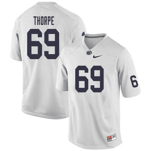 NCAA Nike Men's Penn State Nittany Lions C.J. Thorpe #69 College Football Authentic White Stitched Jersey LWL7898EY